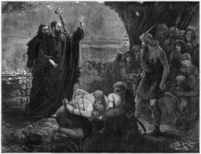 Christian Missionaries Interrupting a Human Sacrifice by J. Christie