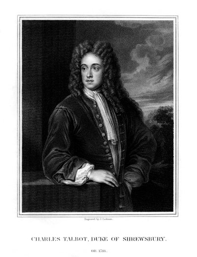 Charles Talbot, 1st Duke of Shrewsbury, British politician, 1831 by J. Cochran