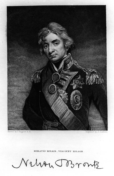 Horatio Nelson, 1st Viscount Nelson, English Naval Commander by J. Cochran