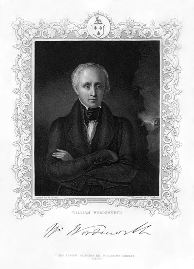 William Wordsworth, English Romantic Poet, 19th Century by J. Cochran