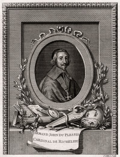 Armand Jean Du Plessis, Cardinal and Duke of Richelieu by J. Collyer