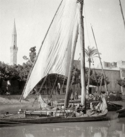 On the Mahmoudiyah Canal, Alexandria, Egypt, 20th century by J. Dearden Holmes