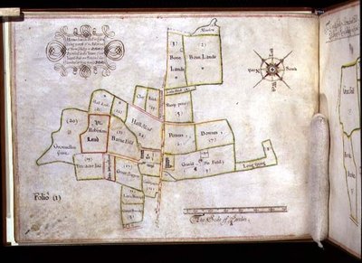 Map of the Lands of Hornechurch Hall in Essex, Owned by New College, Oxford by J. E. Coffin