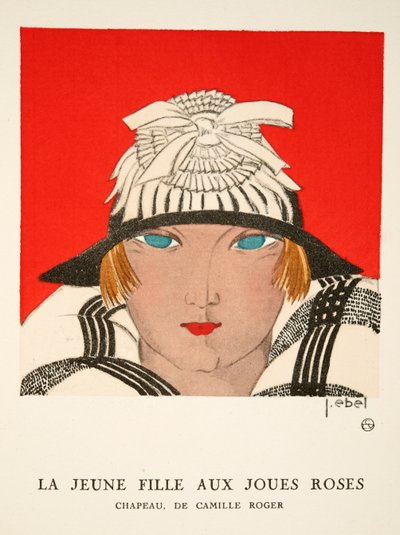 The Young Girl with Pink Cheeks, from a Collection of Fashion Plates by J. Ebel