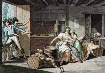 Episode of the Vendean war: a young woman by J. F. (after) Cazenave