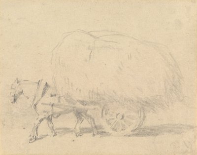 A Horse Pulling a Load of Hay by J. Frederick Tayler