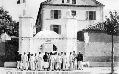 Barracks of the recruits, French Foreign Legion, Sidi Bel Abbes, Algeria by J. Geiser