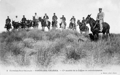 French Foreign Legion cavalry, Forthassa Gharbia, Algeria, c1905 by J. Geiser