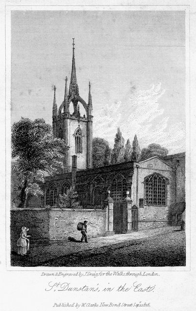 Church of St Dunstan in the East, City of London by J. Greig
