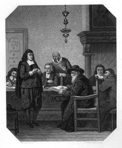 Benedict Spinoza, 17th century Dutch philosopher, c1870 by J. H. Rennefeld