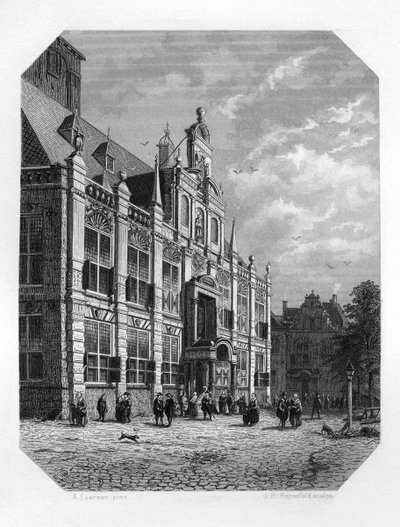 The Town Hall at Delft, Netherlands by J. H. Rennefeld