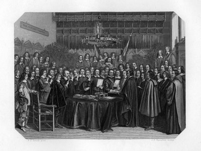 The swearing of the oath of ratification of the treaty of Münster by J. H. Rennefeld