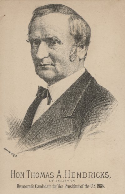Thomas A. Hendricks of Indiana, Democratic Candidate for Vice President of the United States by J. H. and Co. Bufford