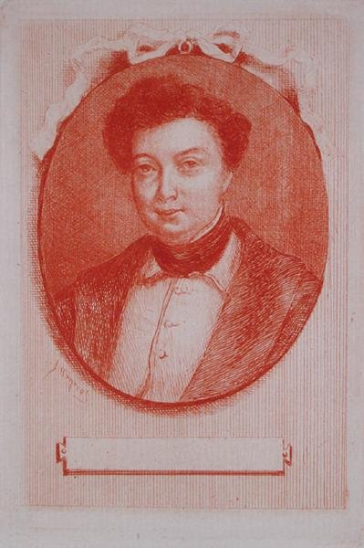 Portrait of Alexandre Dumas pere (1803-70) c.1830-40 by J. Hanriot
