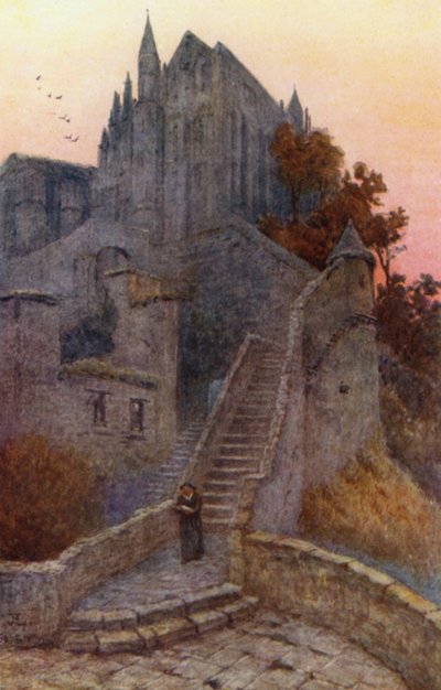 La Merveille, Mont St Michel by J. Hardwicke Lewis