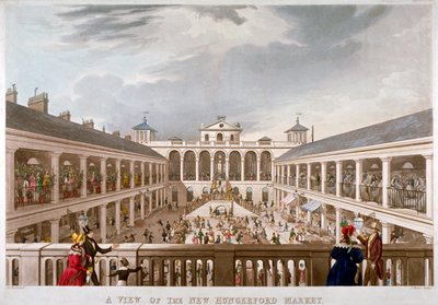 A View of the New Hungerford Market, Westminster, London by J Harris