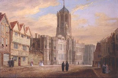 Oxford: Tom Tower and the West Front of Christ Church College by J. Harwood
