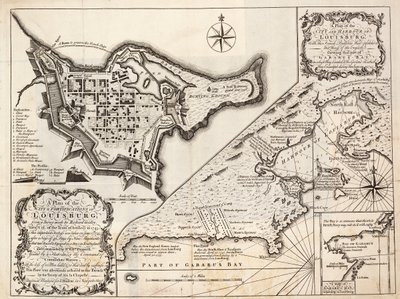 A Plan of the City and Harbour of Louisburg, Cape Breton by J. Hinton