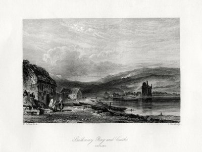 Scalloway Bay and castle, Zetland, 19th century by J. Horsburgh