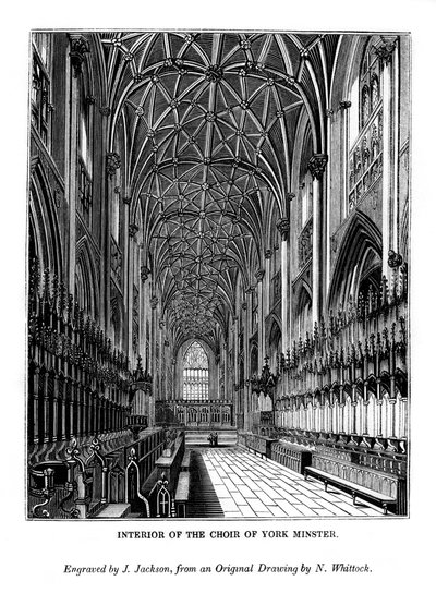 Interior of the Choir of York Minster by J. Jackson