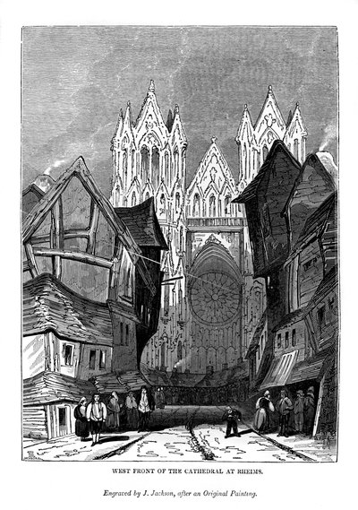 West front of the Cathedral at Rheims by J. Jackson