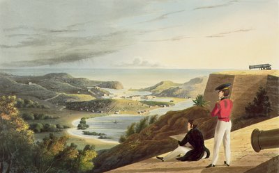 View of the English Harbour, Antigua from Great George Fort, Monks Hill (engraved by T. Fielding, pub. by T. und G. Underwood, 1827) by J. Johnson