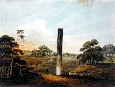 The Pre-Asokan pillar at Araraj, North Bihar by J. Lt HM 24th Regt Harris
