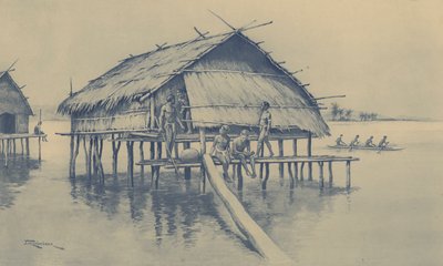 Marine village of New Guinea by J. Macfarlane