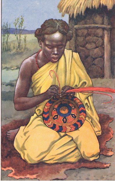 The Raffia Worker, from MacMillan School Posters, c.1950-60s by J. Macfarlane