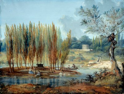 View of the Tomb of the Swiss Philosopher Jean Jacques Rousseau by J. Moreth