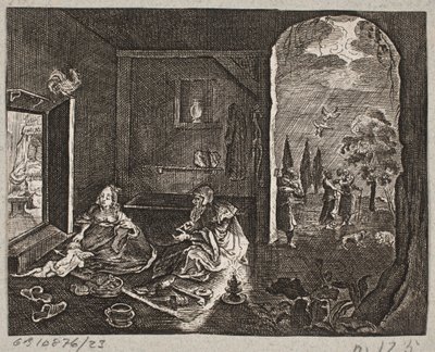 Illustration for Adam Olearius, “Persianischer Rosenthal von einem Sinnreichen Poeten Schich Saadi [etc.]”, Schleswig 1660 by J. Muller