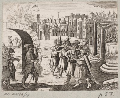 Illustration to Adam Olearius, “Persianischer Rosenthal von einem Sinnreichen Poeten Schich Saadi [...]”, Schleswig 1660 by J. Muller