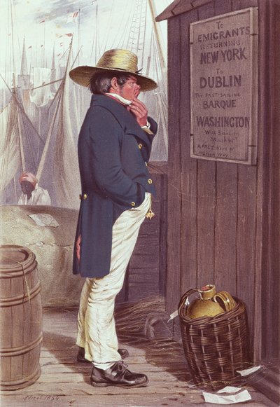 Homeward Bound, The Quay of New York, engraved by T.H. Maguire, 1854 by J Nicol