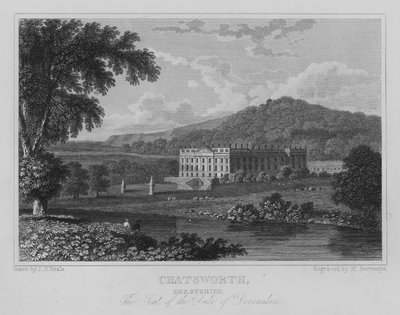 Chatsworth, Derbyshire, The Seat of the Duke of Devonshire (engraving) by John Preston Neale