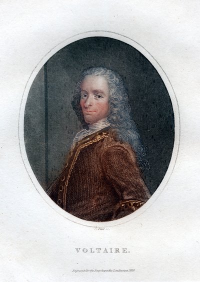 Francois Marie Arouet Voltaire, 18th century French writer and satirist by J. Pass