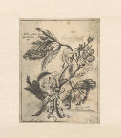 Flowers Tied with a Ribbon by J. Porteret