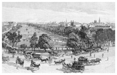 Hyde Park, Sydney, New South Wales, Australia, 1886 by J. R. Ashton