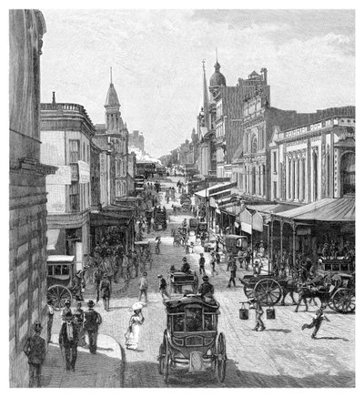 King Street, Sydney, New South Wales, Australia, 1886 by J. R. Ashton