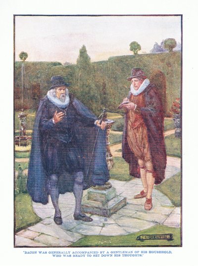 Bacon was generally accompanied by a gentleman of his household by J. R. Skelton