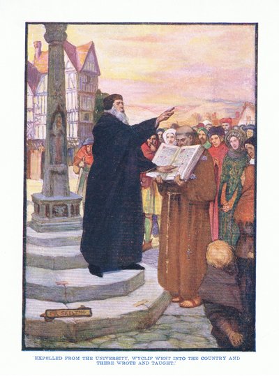 Expelled from the university, Wyclif went into the country and there wrote and taught by J. R. Skelton