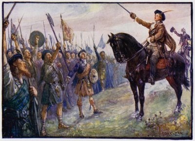 The 25 Year-Old Bonnie Prince Charlie Addressing His Troops, Jacobite Rising of 1745 by J. R. Skelton