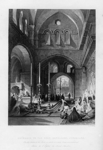 The Entrance to the Holy Sepulchre, Jerusalem, Israel by J. Redaway