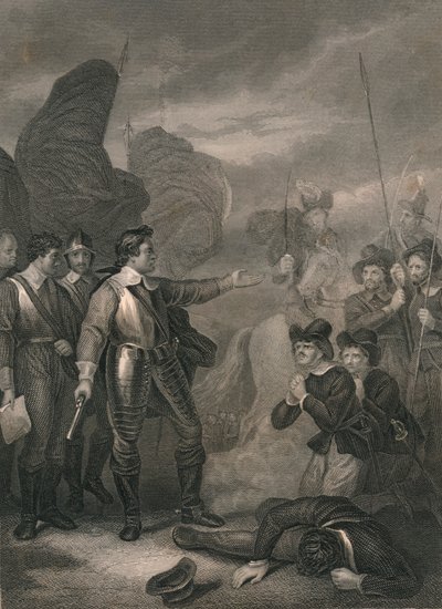 Cromwell Suppressing The Mutiny in the Army, c1640s, mid 19th century by J. Rogers