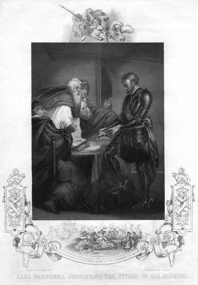 Earl Warenne justifying the title to his estates by J. Rogers