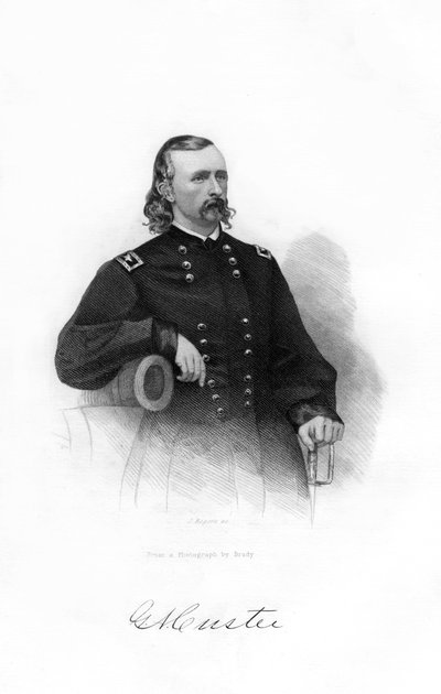General George Armstrong Custer, US Union Army cavalry commander by J. Rogers