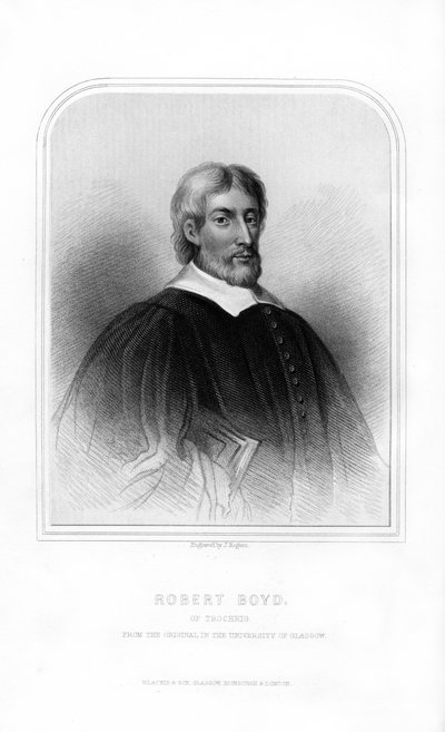 Robert Boyd of Trochrig, Eminent Scottish Divine, 1870 by J. Rogers