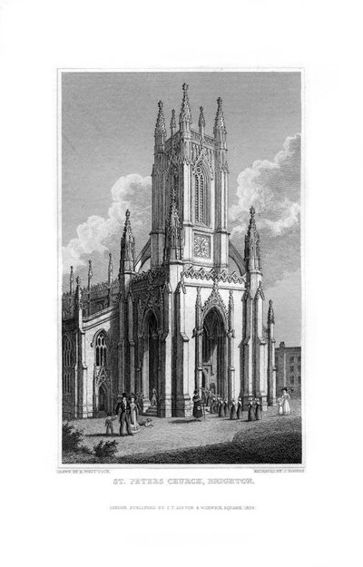 St Peters Church, Brighton, East Sussex, 1829 by J. Rogers