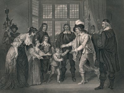 The Interview of Charles I With His Children, 1649, early-mid 19th century by J. Rogers