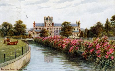 Buckfast Abbey, north view, Devon by J Salmon