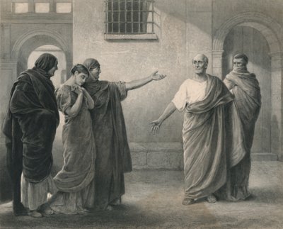 Volumnia Reproaching Brutus and Sicinius Coriolanus by J. Stephenson